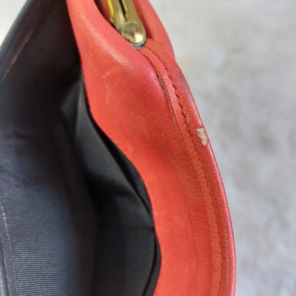 Vintage Lady Buxton Red Leather Clutch Short Wallet Pouch - Picture 7 of 12